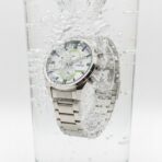 BAMINGBENG Sporty Chronograph – Silver Steel with Lime Green Accents - Image 2
