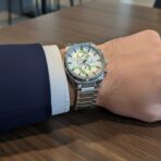 BAMINGBENG Sporty Chronograph – Silver Steel with Lime Green Accents - Image 3