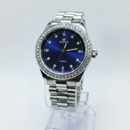 ​Luxury Blue Dial Men’s Watch – Classic Silver Steel Chain Collection
