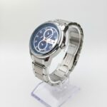 BAMINGBENG Sporty Chronograph – Silver Steel  Lime Green Accents