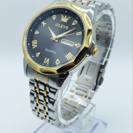 OLEVS Luxury Two-Tone Quartz Watch – Elegant Business & Casual Wristwatch for